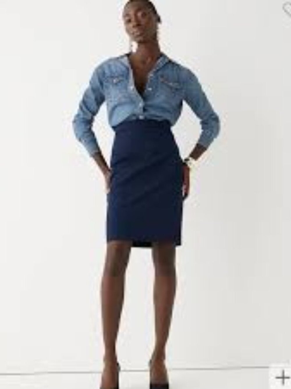 J Crew 365 No 2 Navy Pencil Skirt Size 4